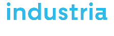 Blue and white Industria Logo